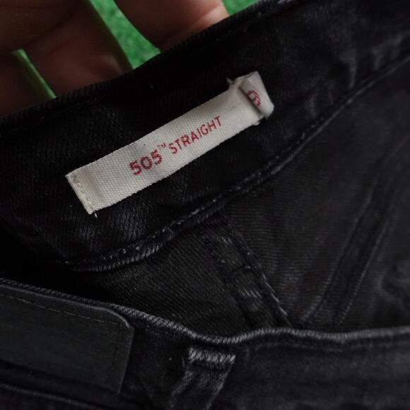 Levis‎ 505 Jeans Womens 29 Black Straight Leg Stretch Denim Mid Rise Classic - Picture 7 of 11